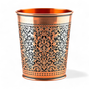 Tasse en cuivre ornée capacité personnalisée, conception complexe, parfaite pour les verres élégants, métal durable et élégant - Product Image 5