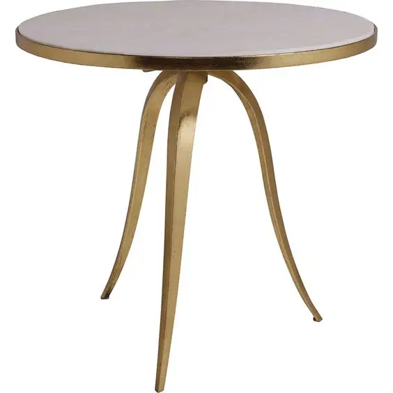 Металлический стол с тремя ножками золотого цвета, современный круглый стол со стеклянной крышкой для гостиной, Современный домашний декор, аксессуары