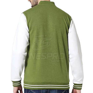 Blouson aviateur d'hiver pour hommes fabriqué en usine col montant logo à l'avant grande taille chaud et décontracté - Product Image 3