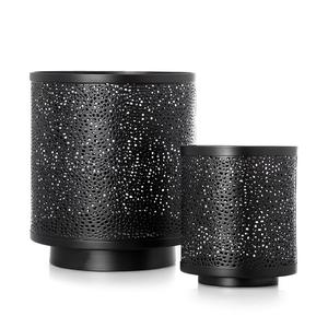 Linterna decorada de lujo forma redondeada linterna de alambre de Metal recubierto blanco y portavelas para centro de mesa para Decoración - Product Image 4