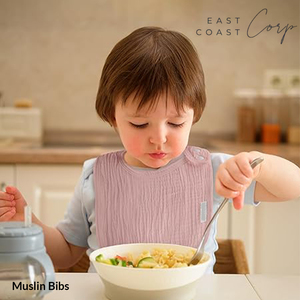 Baberos de algodón suave extra absorbente para bebé niña y niño fácil de limpiar y poner Cierre de botón a presión para niños pequeños recién nacidos - Product Image 3