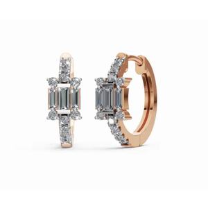 ต่างหูห่วงเพชรขอบ rayas 9 KT 14 KT ทอง18 KT เครื่องประดับสำหรับปลูกในห้องปฏิบัติการขายส่ง B2B ผู้ผลิต OEM - Product Image 5