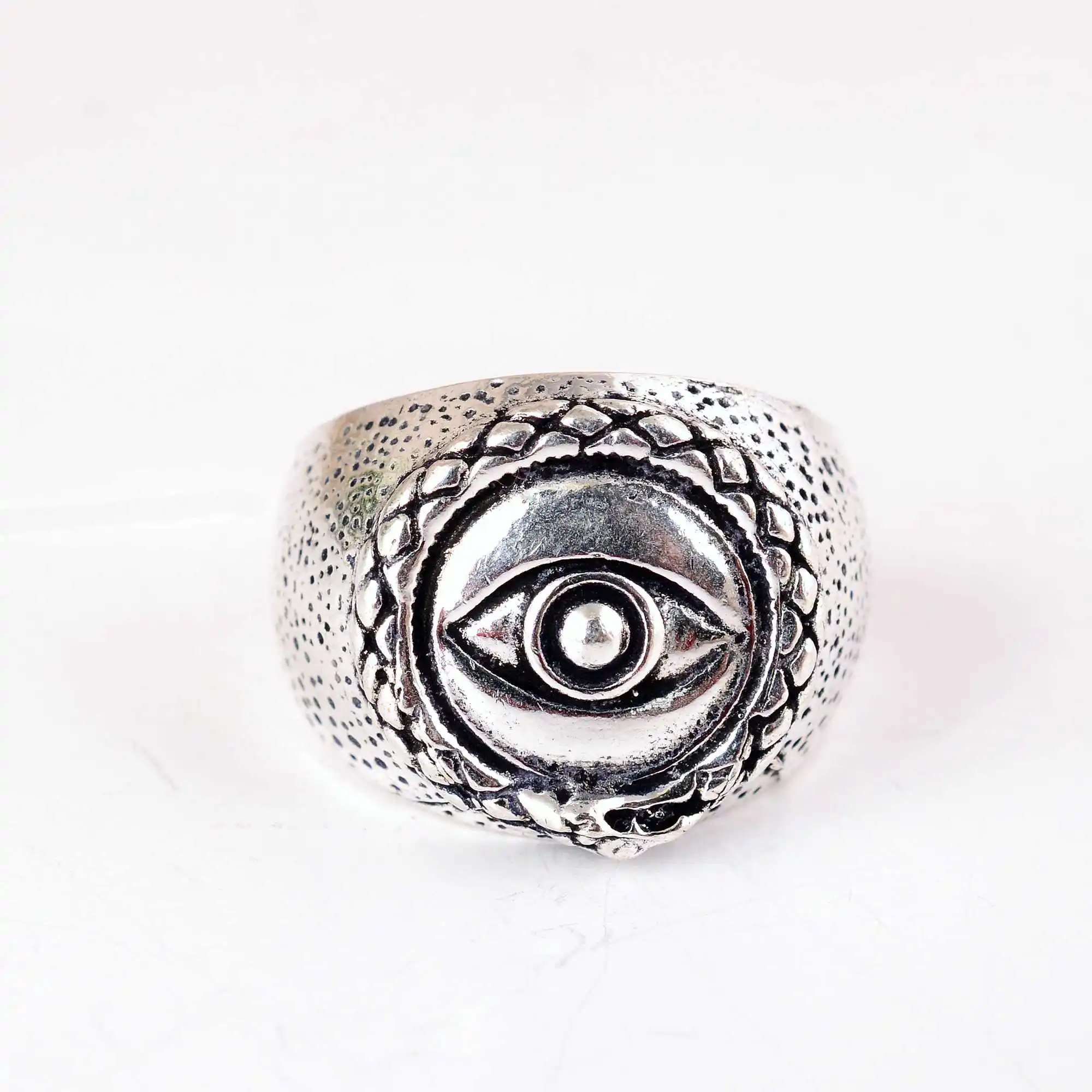 Мужской сегмент, кольцо с указательным пальцем, дьявольский глаз из горуса, посеребренные украшения для мужчин и мальчиков по самой низкой цене