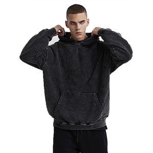 Sweats à capuche légers pour hommes manches longues décontracté couleur unie sweats coupe ample mode hauts à capuche avec poche - Product Image 2