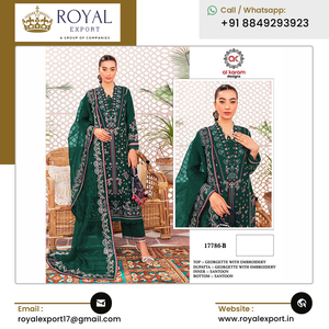 ชุดคอลเลกชั่นสไตล์จอร์เจียพร้อมงานปักเย็บสไตล์ปากีสถาน - Product Image 4