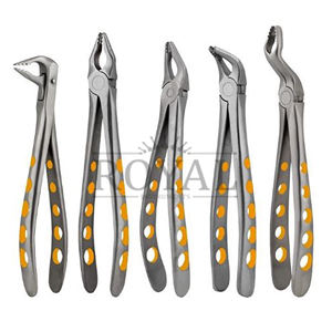 Logotipo privado Venta al por mayor Fórceps de extracción de dientes dentales Excelente juego de fórceps de raíz de acero inoxidable Instrumentos clínicos - Product Image 1