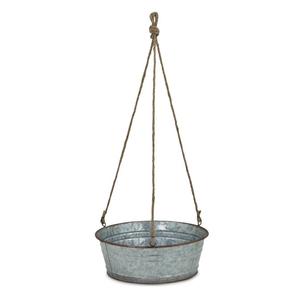 Jardinière en métal galvanisée décorative fabriquée à la main avec plateau Grande jardinière galvanisée en métal de forme rectangulaire - Product Image 5