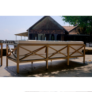 Conjunto de Jardín Moderno Denver Lounge para 8 Personas, Madera de Teca Sólida con Cojín Impermeable, Resistente a los Rayos UV y a la Intemperie - Product Image 4