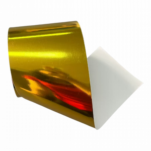 Rouleau vierge de papier autocollant doré effet coquille d'œuf pour étiquettes de sécurité destructibles personnalisées en vinyle, autocollants d'avertissement et étiquettes en forme de coquille d'œuf - Product Image 2