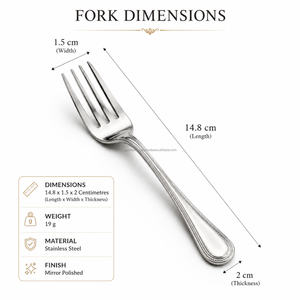 Bulk Order Modern Heavy Metal Stainless Steel <b>Small</b> Fork Sets Desserts Fruits Sustainable <b>Mirror</b> Polish Multifunction Dessert - Product Image 2