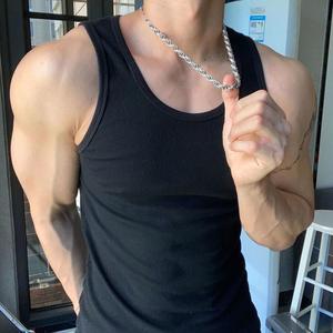 Débardeurs de musculation de haute qualité pour la salle de sport, vente en gros, débardeurs pour hommes, décontractés, côtelés, en coton, tricotés élastiques - Product Image 2