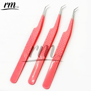 แหนบต่อขนตา RMI คุณภาพสูง สแตนเลสสีทอง 45 90 องศา ปลายแหลม - Product Image 2