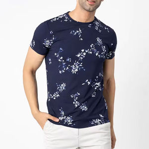 Venta al por mayor de los hombres de estilo de diseño personalizado nuevo diseño de buena calidad de algodón de ajuste suelto línea de los hombres camiseta para hombres camisetas transpirables - Product Image 5