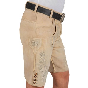 Pantalones cortos bávaros Lederhosen, auténticos Lederhosen alemanes, disfraz para el festival Oktoberfest para hombres. - Product Image 4
