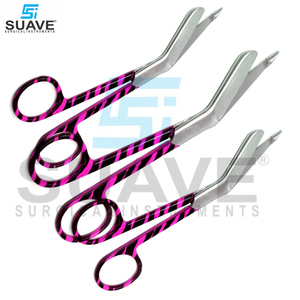 Ciseaux à bandage chirurgical en acier inoxydable poignée de couleur de qualité supérieure ciseaux à pansement de 3.5 pouces par SUAVE INSTRUMENTS SURGICAUX - Product Image 2