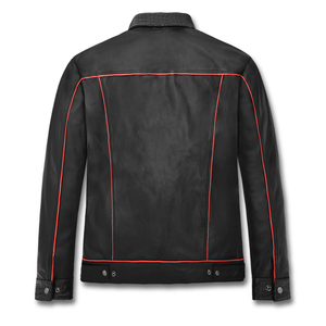 Custom High Quality <b>Sheepskin</b> Leather Men's Street Wear Winter <b>Jacket</b> Top Grade Leather <b>Jacket</b> Manufacturer - Product Image 2