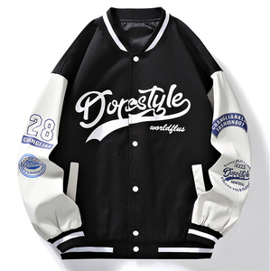 Chaqueta CollegeBaseballjacket de alta calidad para hombre Classic Letterman Varsity Jacket Body de lana con mangas de cuero - Product Image 1