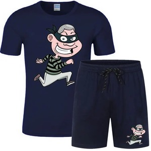 Personnalisé Hommes D'été Survêtement 2 Pièce 100% Coton T Chemise Et Short En Maille Ensemble Hommes Porter Court Ensembles T Shirt Avec Short Twin-Set - Product Image 3