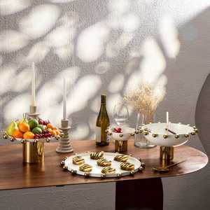 Bol à salade en métal de haute qualité au design moderne et luxueux, bol à salade de la meilleure qualité avec un ensemble de serveurs à prix avantageux, ensembles d'assiettes, vaisselle - Product Image 1