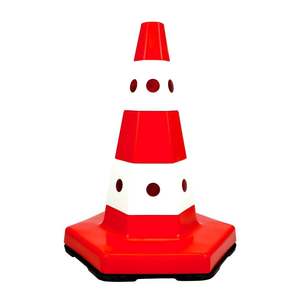 Cônes de signalisation en plastique PVC ABS de 50 cm pour avertissement (lot de 10) - Product Image 4
