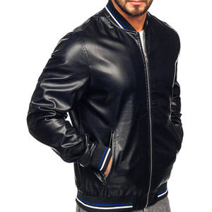 Veste en cuir de mouton véritable à la mode, en toile, pour homme, hiver, chaude, coupe-vent, imperméable, respirante, style vintage - Product Image 4