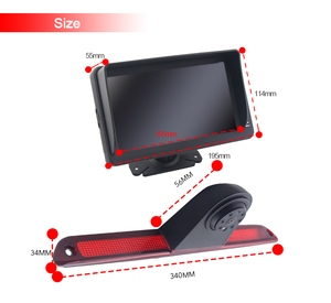 Độ Nét Cao 3rd Phanh Ánh Sáng Hệ Thống Máy Ảnh 7 Inch <span class=keywords><strong>Rear</strong></span> <span class=keywords><strong>View</strong></span> Dừng Ánh Sáng Máy Ảnh Hệ Thống Màn Hình Cho Benz Sprinter Vw Crafter - Product Image 3