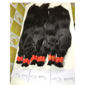 Tendencia caliente 100% Extensiones de cabello Remy ruso natural Mejor calidad 40-100cm Paquetes negros largos - Product Image 5