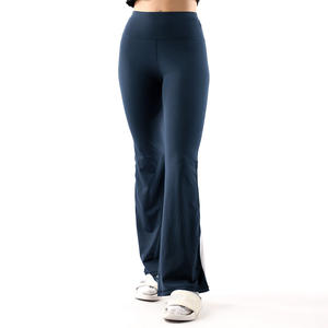 Ropa de gimnasia Pantalones acampanados de yoga Pantalones acampanados de fitness informales para mujer Pantalones de Yoga de pierna ancha deportivos para dama - Product Image 4