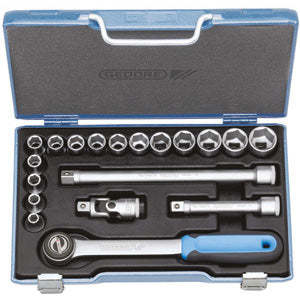 Polygonal 19-Piece DIY Grade <b>Impact</b> <b>Socket</b> Wrench Set Including Hex Torx Chrome Finish for Maintenance Repair OEM Customization - Product Image 1