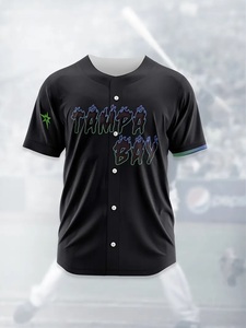 Uniformes de baseball boutonnés recyclés de haute qualité Maillot personnalisé unisexe polyester personnalisé respirant unisexe - Product Image 3