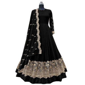 India y Pakistán Boutique estilo nuevo diseñador desgaste de fiesta Punjabi trajes Anarkali vestido bordado pesado vestido de boda conjuntos de mujer - Product Image 4