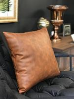 Bestseller Antik Braun Dekorative Überwurf bezüge Echtes Leder Seide Sofa Kissen bezug Kissen bezug für Wohnzimmer Schlafzimmer