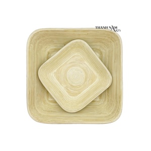 2023 taille personnalisée bambou jetable plat rond naturel écologique saladier Vietnam pour soupe fête nourriture ustensiles de cuisine utilisation - Product Image 4