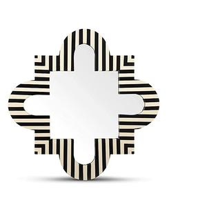 Espejo decorativo con incrustación de hueso negro, diseño Floral, para sala de estar, dormitorio, Oficina - Product Image 6