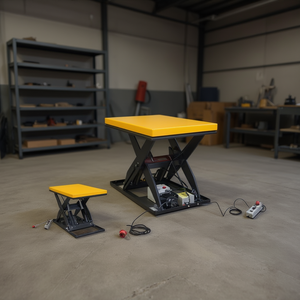 Plataforma Elevadora de Tijera Electrohidráulica con Capacidad de 500 Kg, Plataforma de Trabajo Industrial con Altura Ajustable - Product Image 3