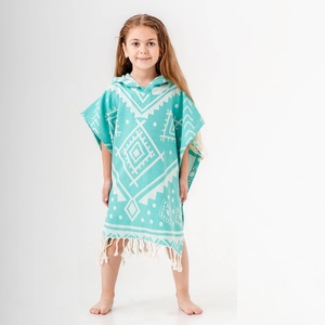 Serviette à capuche pour enfants Navajo, motif tribal, âges 2-5 ans, 100% coton - Product Image 2