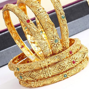 2026 Traditional Jewelry Brass <b>Bangles</b> Set for Women Ethnic Fashion Jewelry In Adult Size Customized - Product Image 3