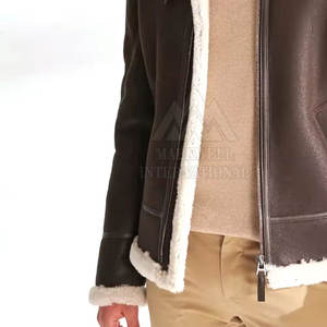 Nouvelle arrivée 2026, veste en cuir de haute qualité pour homme, fabrication en cuir, avec MOQ faible, veste en cuir et fourrure tendance pour homme - Product Image 4