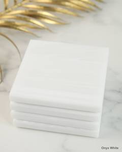 Resin <b>Coasters</b> with Gold Leaf and Swirl Design, Handmade Epoxy Stone <b>Drink</b> Pads <b>for</b> Stylish Premium Home Decor, Gifting - Product Image 2