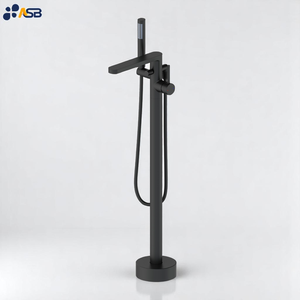 Keran pengisi bak mandi berdiri bebas, keran pengisi bak mandi dengan kepala pancuran bersertifikasi timah kuningan - Product Image 1