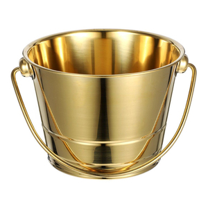 Cubetas de Hielo de Latón con Diseño Elegante y Acabado Dorado para el Hogar, Eventos, Fiestas, Bares, Enfriador de Vino con Asas - Product Image 4