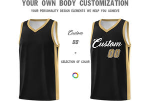 Maillot de basket-ball léger 100% polyester de qualité supérieure chemise grande taille à séchage rapide impression de logo personnalisé solide respirant - Product Image 3