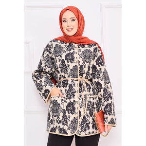 Chaqueta de Cuero Acolchada Estilo Bohemio Personalizable para Mujer, Reversible, con Detalles de Bolsillos - Talla 2 XXL para Otoño y Primavera - Product Image 5