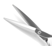 Ciseaux amincissants professionnels Pointe émoussée Poignée en acier inoxydable Gaucher 5.5 pouces Qualité supérieure Coupe précise parfaite