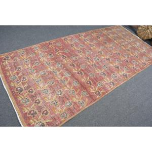 Tapis vintage 4,2 x 9,2 pieds, tapis oriental turc en laine rouge - Product Image 2
