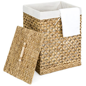 Wholesale Rectangle <b>Large</b> Woven <b>Basket</b> Durable Water Hyacinth <b>Storage</b> Box Organizer with Multifunctional Design Vietnam Sale - Product Image 1