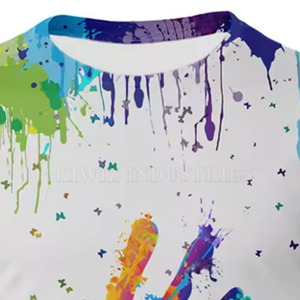 T-shirt de sublimation d'ajustement mince de polyester fait sur commande/T-shirts sublimation de polyester de coton - Product Image 2