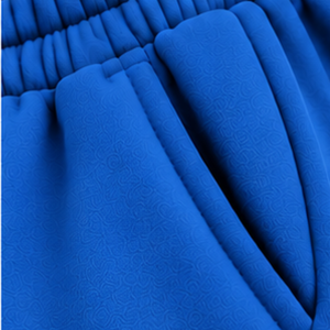 Womens Royal Blue Wide Leg Sweatpants With Elastic Waist Drawstring Pockets Relaxed Fit Casual <b>Lounge</b> <b>Trousers</b> For Daily Wear - Product Image 5