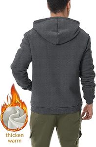 Sudaderas Casuales de Invierno para Hombre, Color Sólido, Corte Regular, 100% Algodón, Ecológicas, Transpirables, de Secado Rápido, con Diseño de Bolsillo, Alta Calidad - Product Image 5