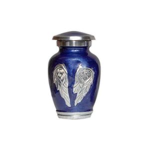 <b>Mini</b> Religious Antique Modern <b>Mini</b> Keepsake Aluminium Cremation <b>Urn</b> Enamel Printed Memorial <b>Ashes</b> Storage <b>for</b> Human Pet - Product Image 3
